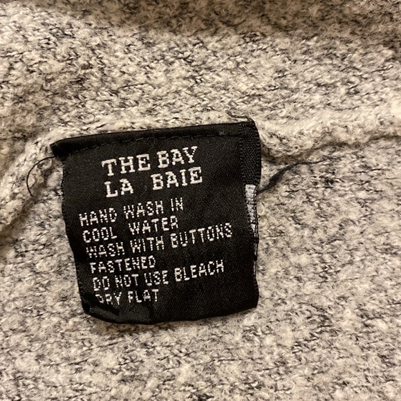 [L] Wool Blend Shirt Jacket Button Up | Gray - Picture 5 of 5